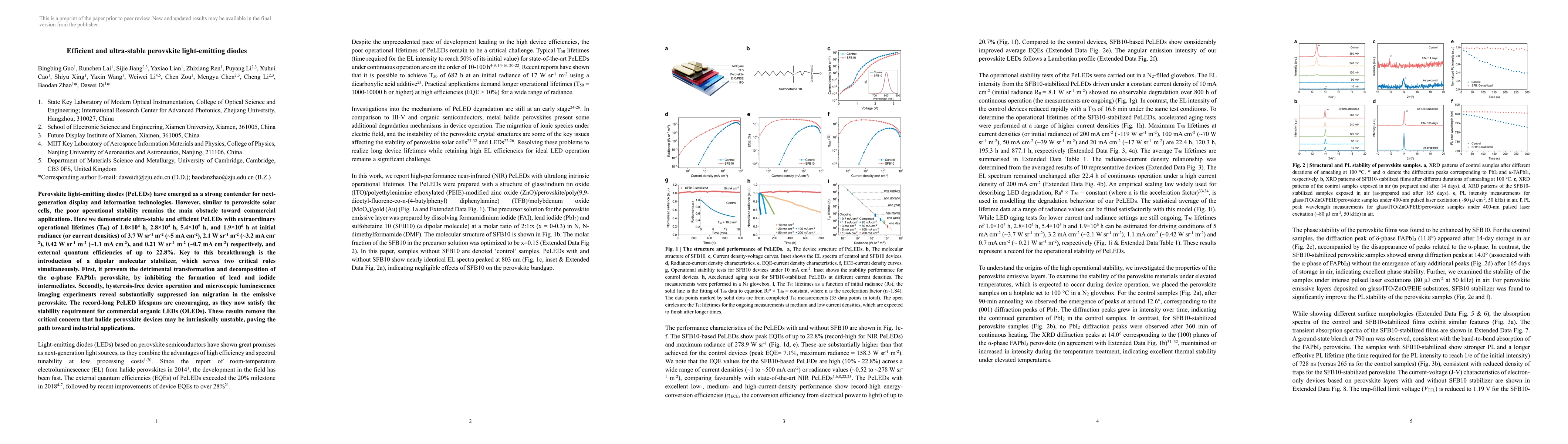 Thumbnail for Efficient and ultra-stable perovskite light-emitting diodes