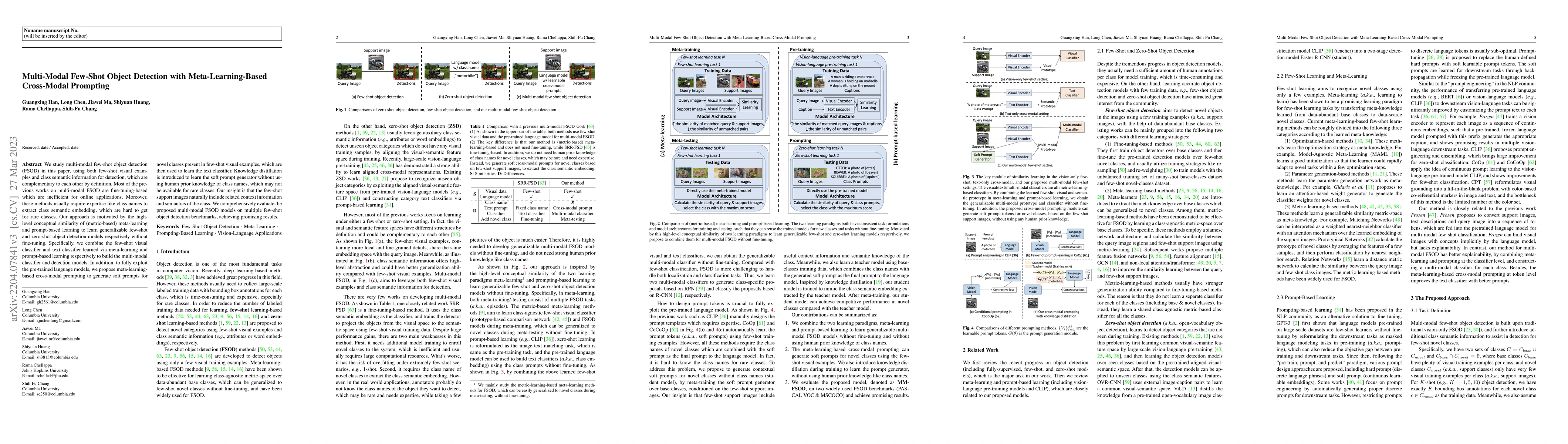 Thumbnail for Multi-Modal Few-Shot Object Detection with Meta-Learning-Based
  Cross-Modal Prompting