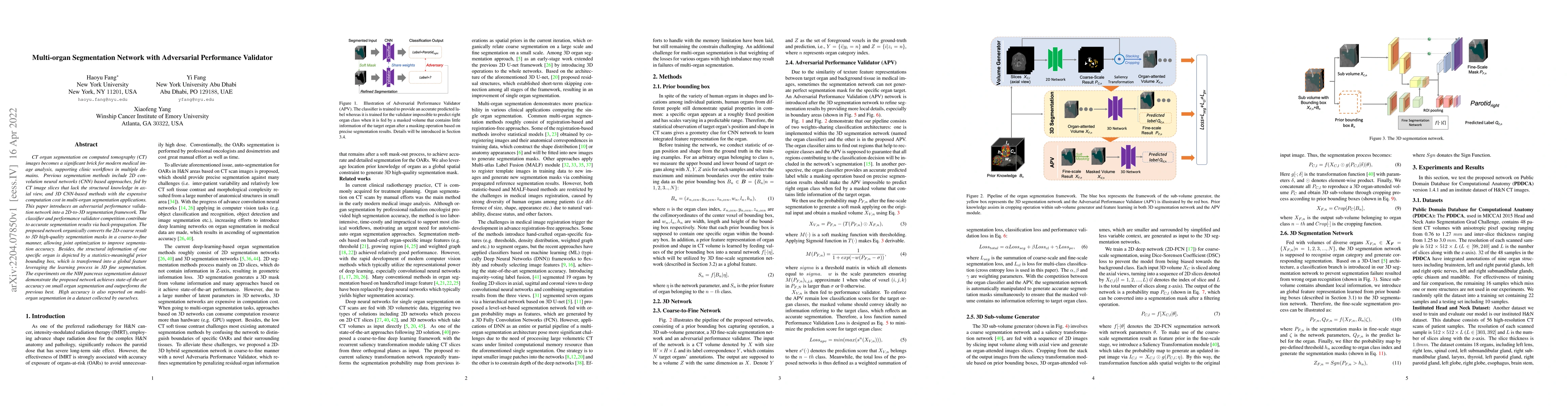 Thumbnail for Multi-organ Segmentation Network with Adversarial Performance Validator