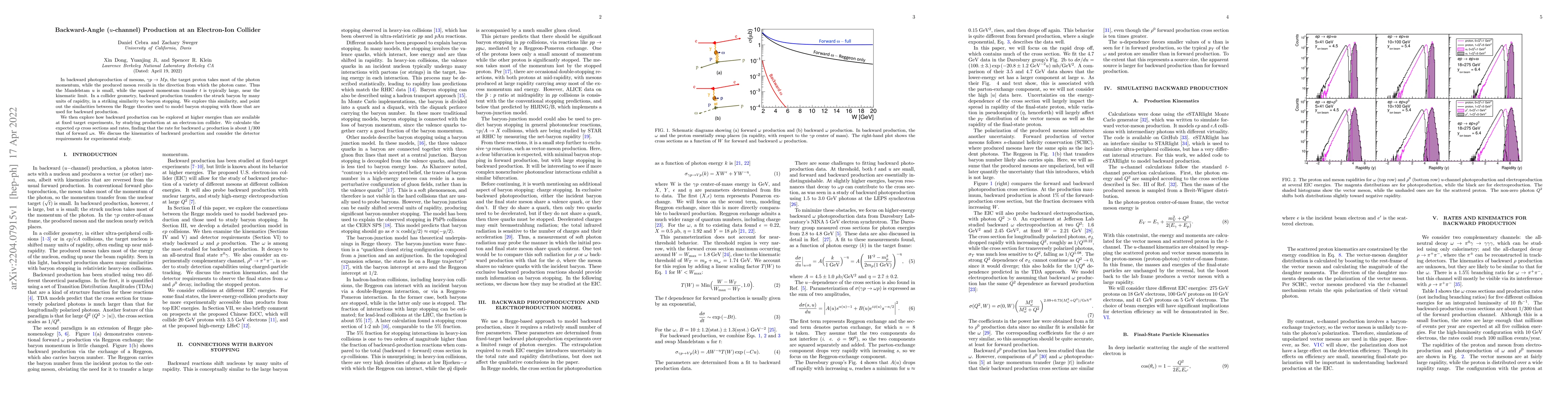Thumbnail for Backward-Angle ($u$-channel) Production at an Electron-Ion Collider