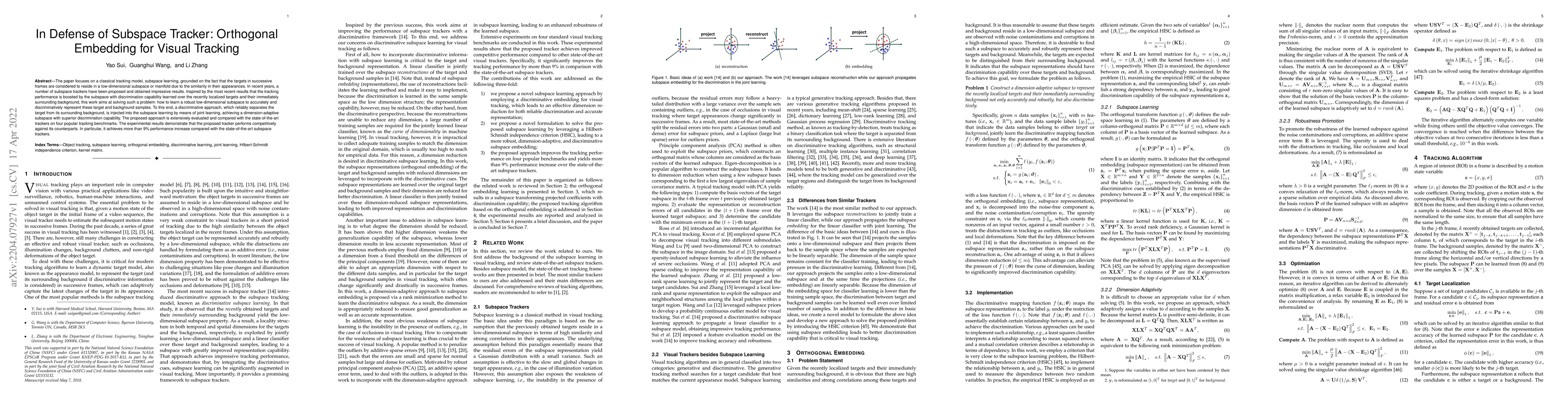 Thumbnail for In Defense of Subspace Tracker: Orthogonal Embedding for Visual Tracking