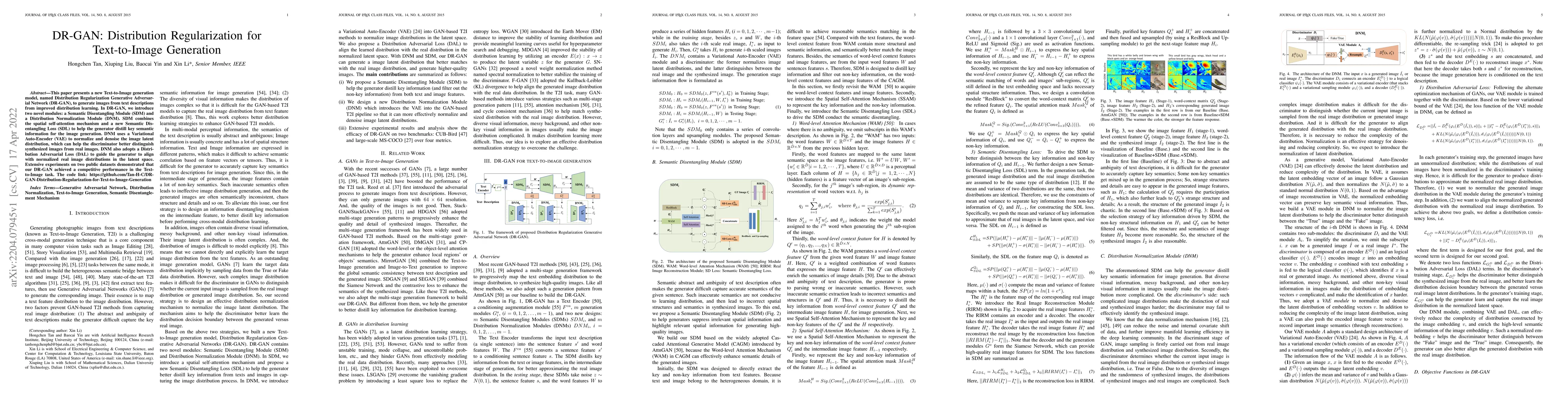 Thumbnail for DR-GAN: Distribution Regularization for Text-to-Image Generation