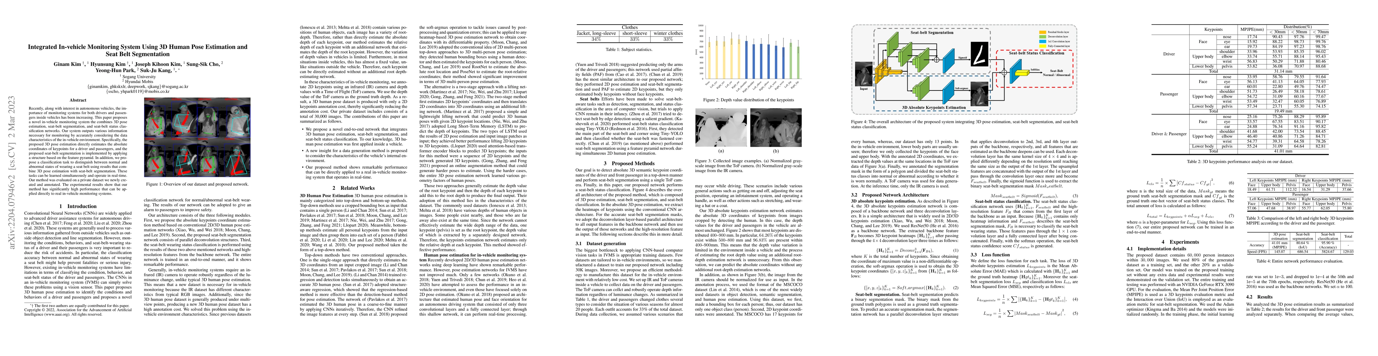 Thumbnail for Integrated In-vehicle Monitoring System Using 3D Human Pose Estimation
  and Seat Belt Segmentation