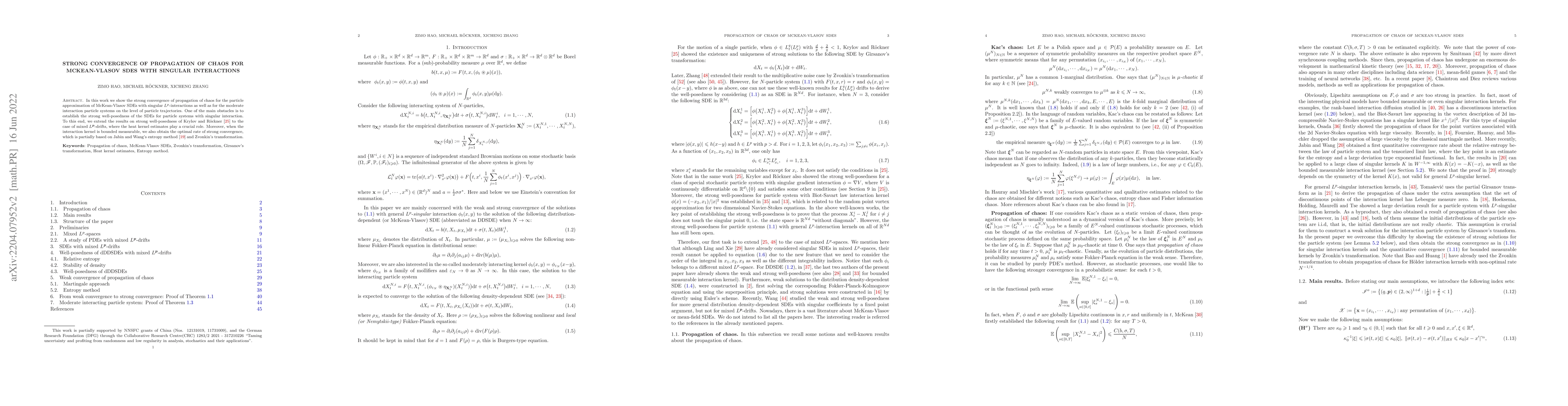 Thumbnail for Strong convergence of propagation of chaos for McKean-Vlasov SDEs with
  singular interactions