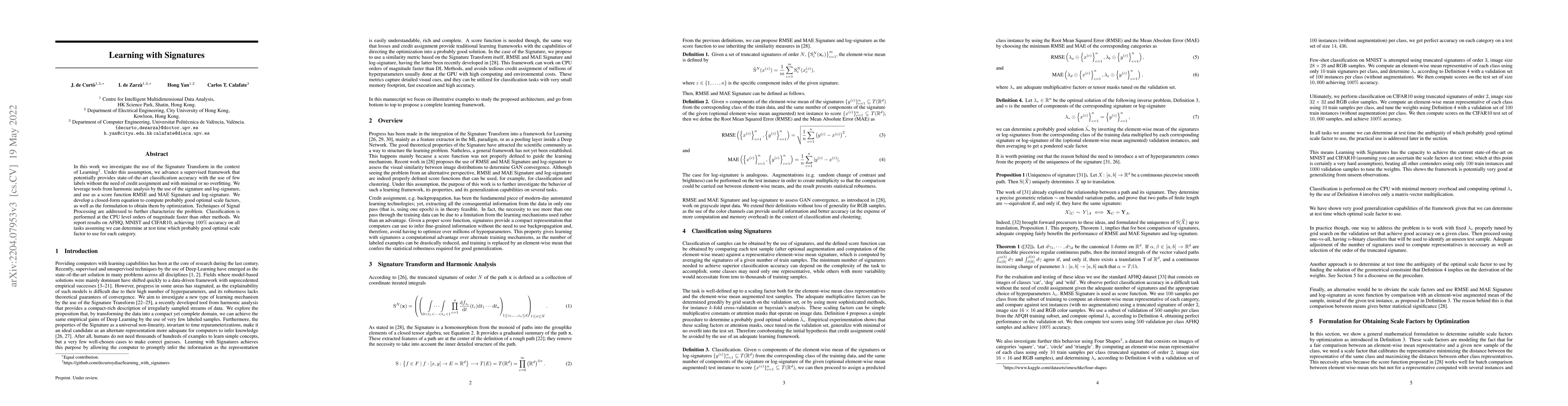 Thumbnail for Learning with Signatures