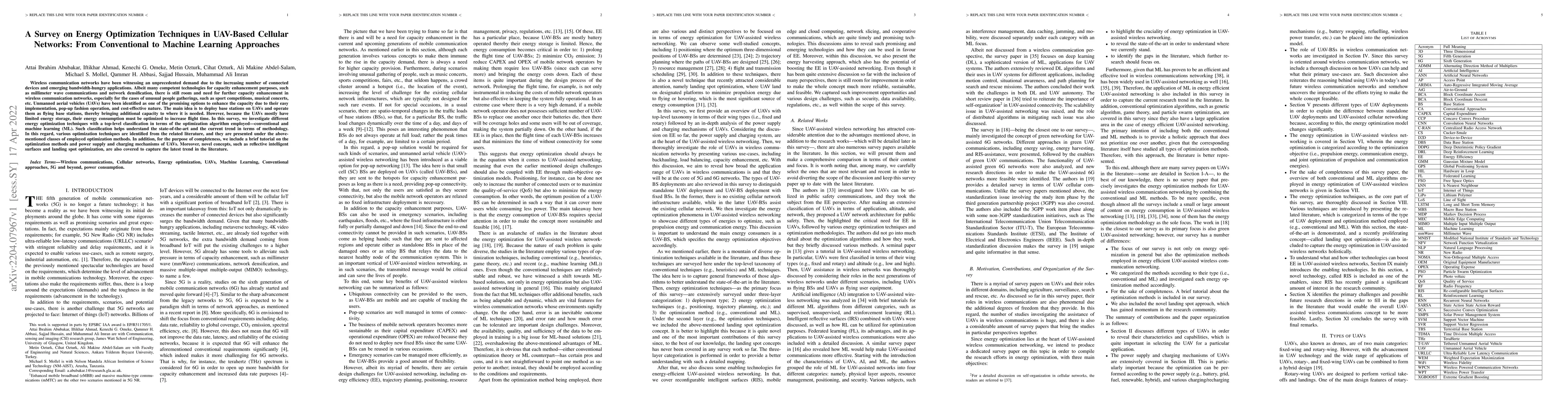 Thumbnail for A Survey on Energy Optimization Techniques in UAV-Based Cellular
  Networks: From Conventional to Machine Learning Approaches
