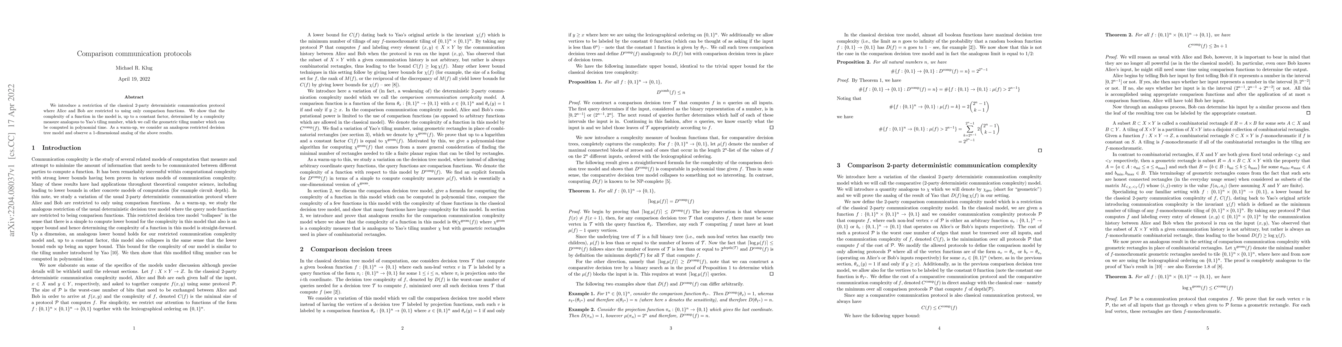 Thumbnail for Comparison communication protocols