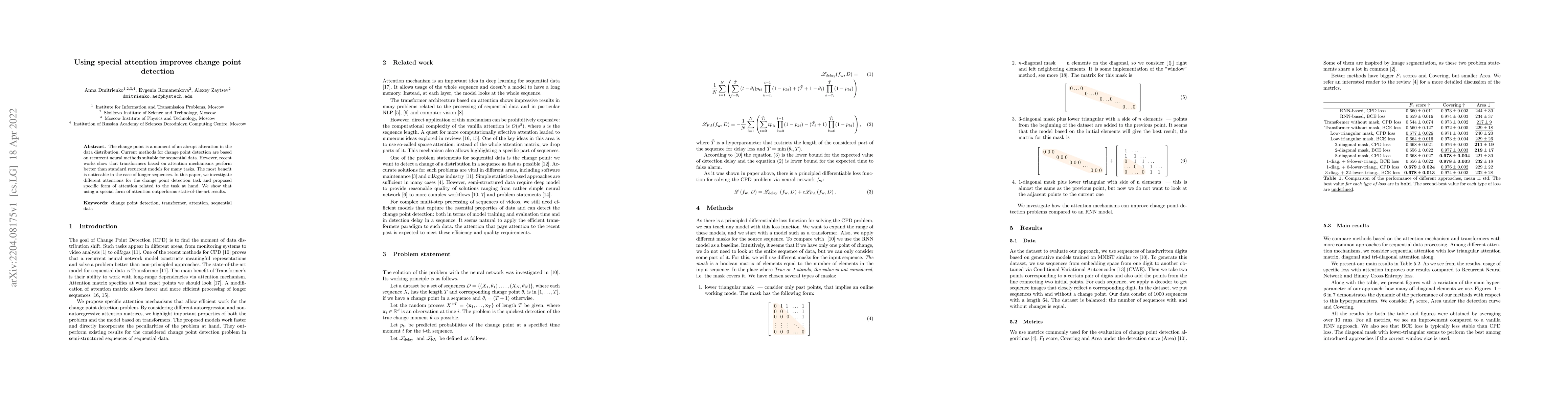 Thumbnail for Usage of specific attention improves change point detection