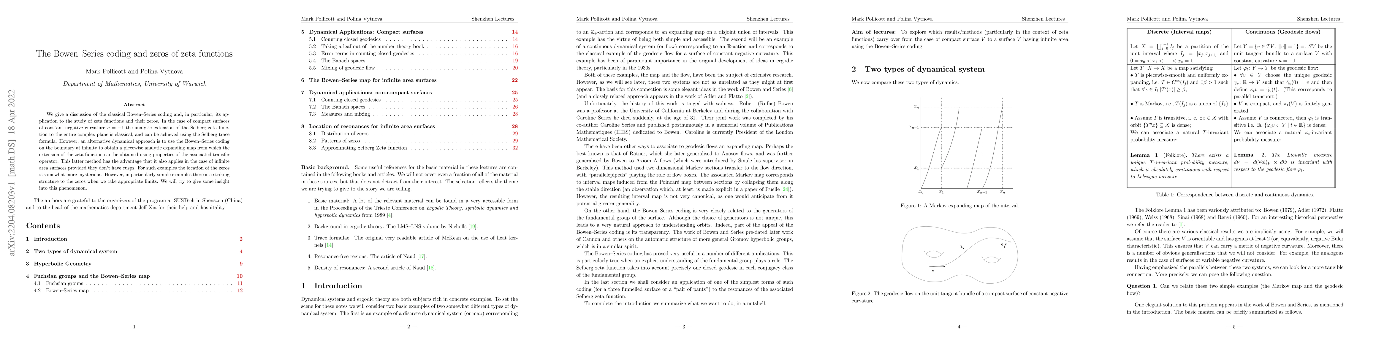 Thumbnail for The Bowen$\unicode{x2013}$Series coding and zeros of zeta functions