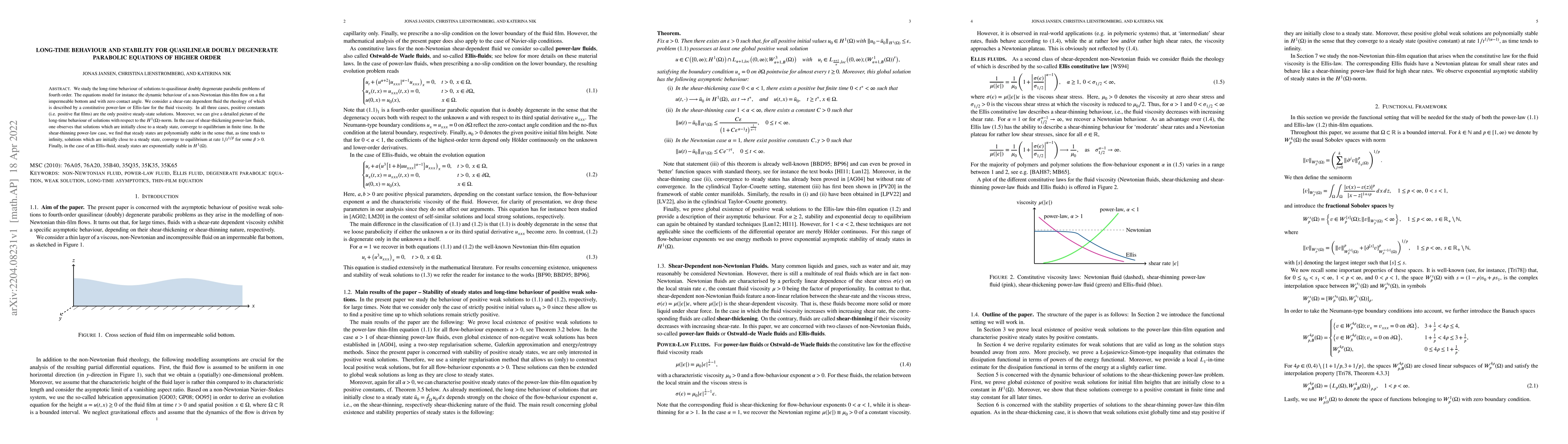 Thumbnail for Long-time behaviour and stability for quasilinear doubly degenerate
  parabolic equations of higher order