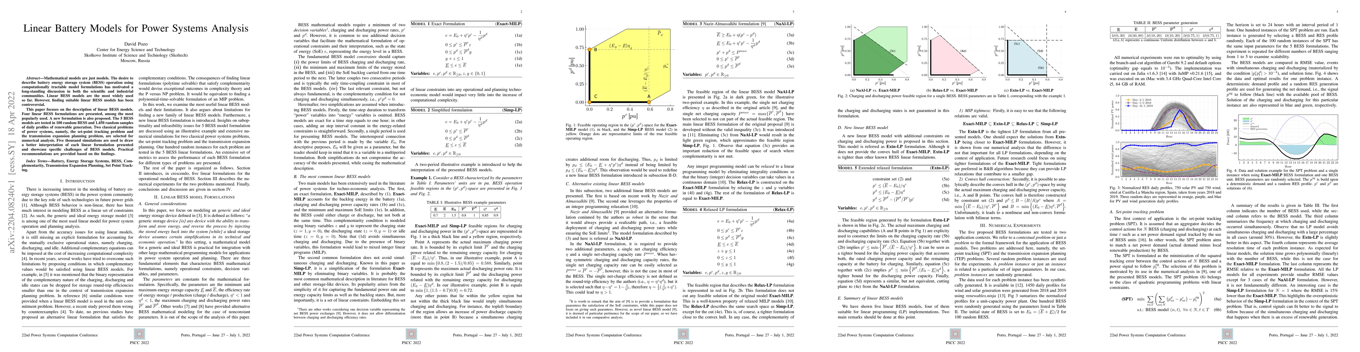 Thumbnail for Linear Battery Models for Power Systems Analysis