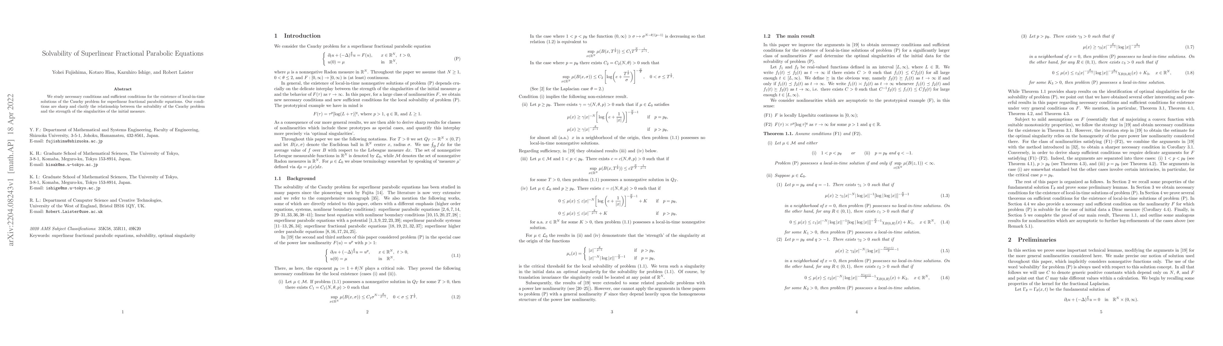 Thumbnail for Solvability of Superlinear Fractional Parabolic Equations