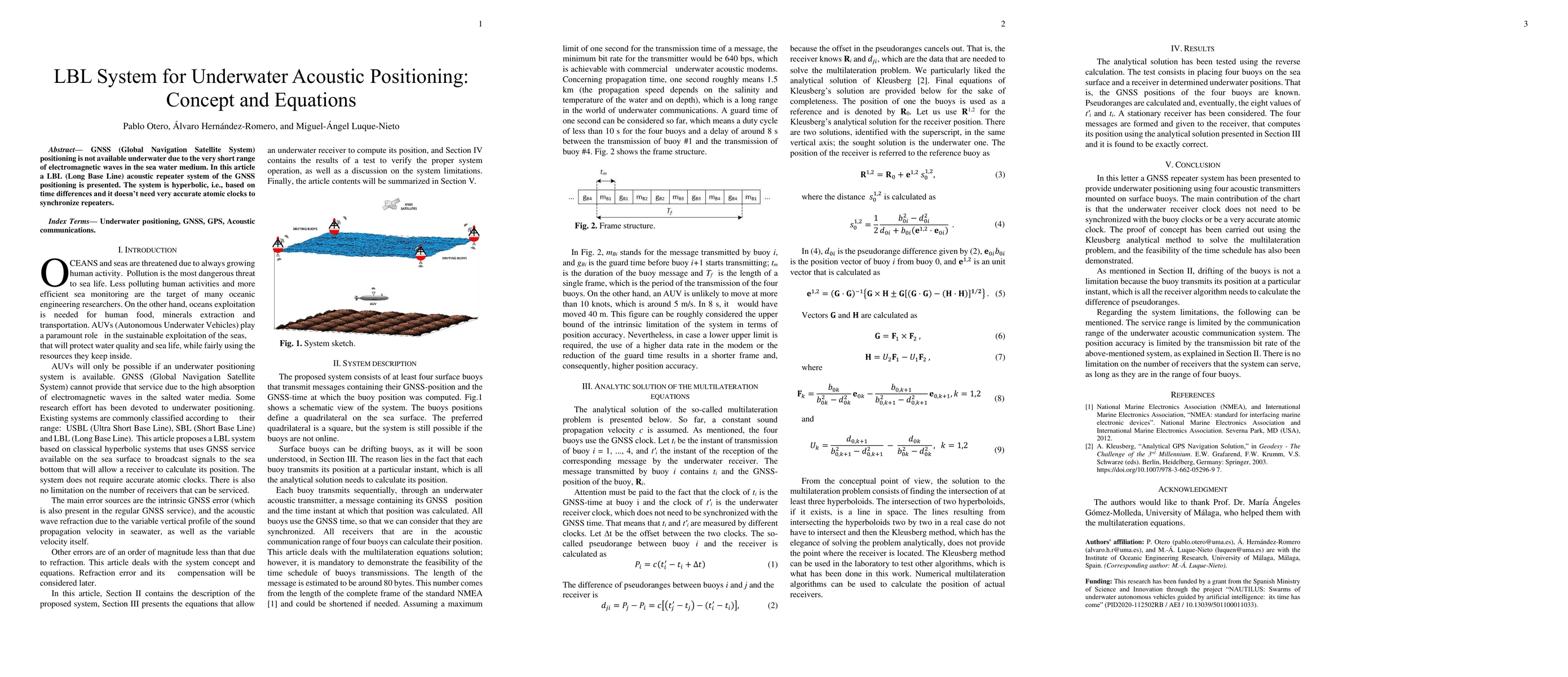 Thumbnail for LBL System for Underwater Acoustic Positioning: Concept and Equations