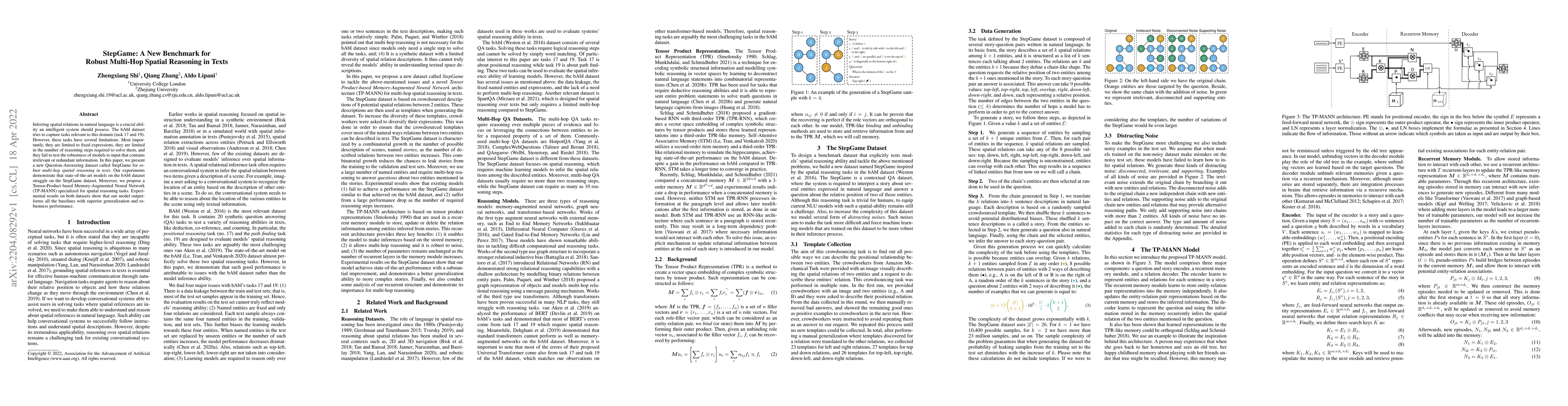 Thumbnail for StepGame: A New Benchmark for Robust Multi-Hop Spatial Reasoning in
  Texts