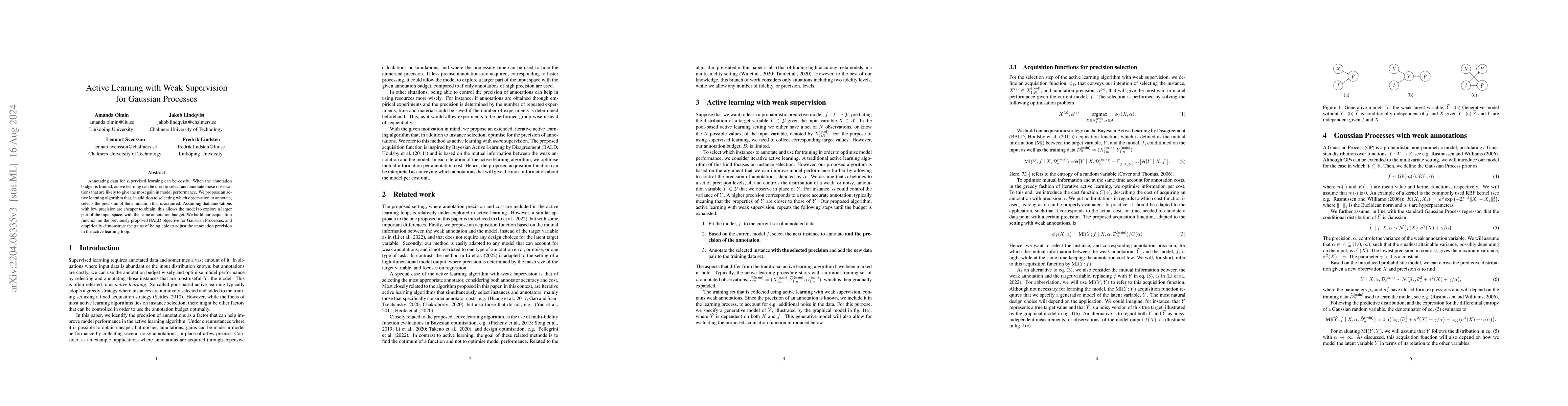 Thumbnail for Active Learning with Weak Supervision for Gaussian Processes