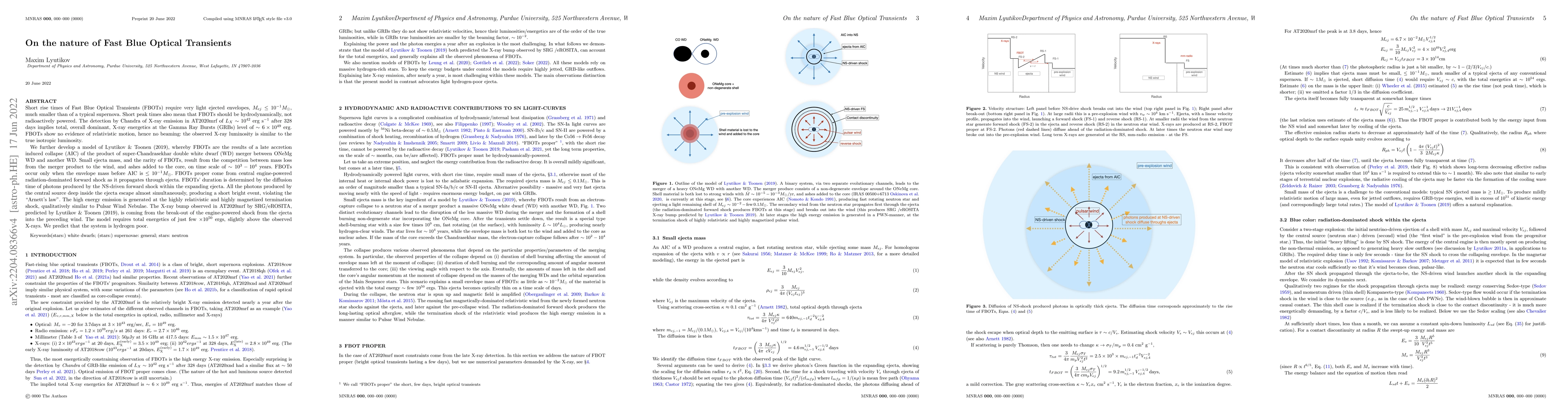 Thumbnail for On the nature of Fast Blue Optical Transients