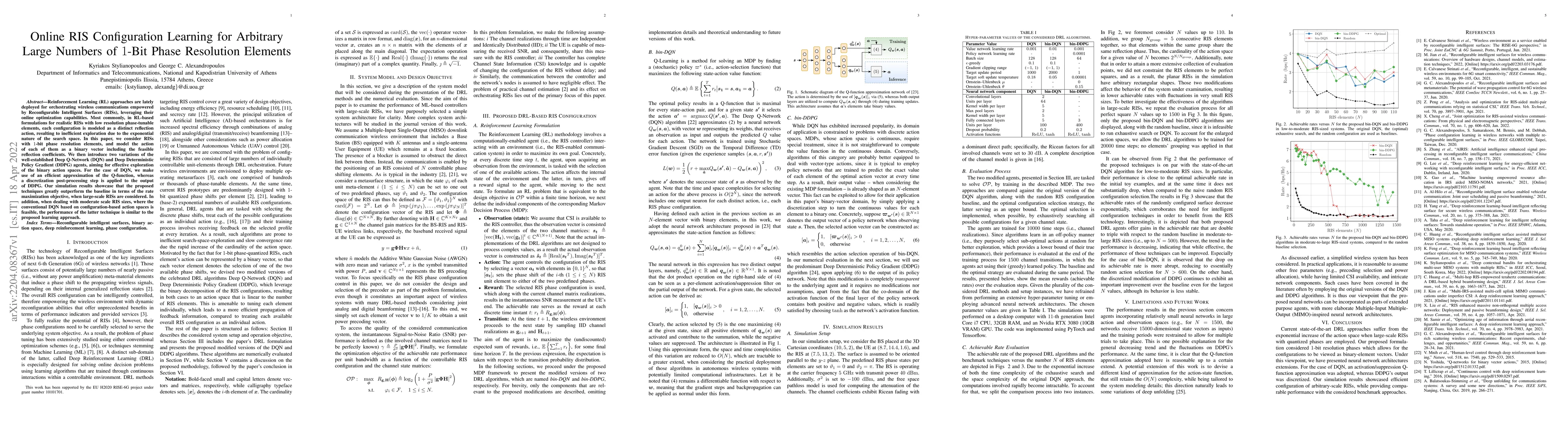 Thumbnail for Online RIS Configuration Learning for Arbitrary Large Numbers of $1$-Bit
  Phase Resolution Elements