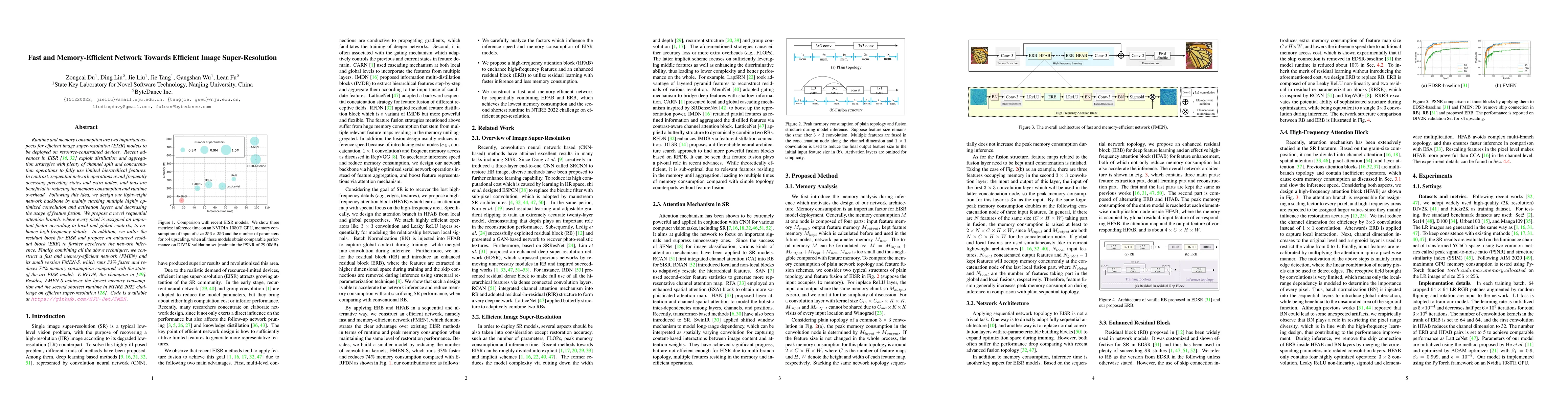 Thumbnail for Fast and Memory-Efficient Network Towards Efficient Image
  Super-Resolution