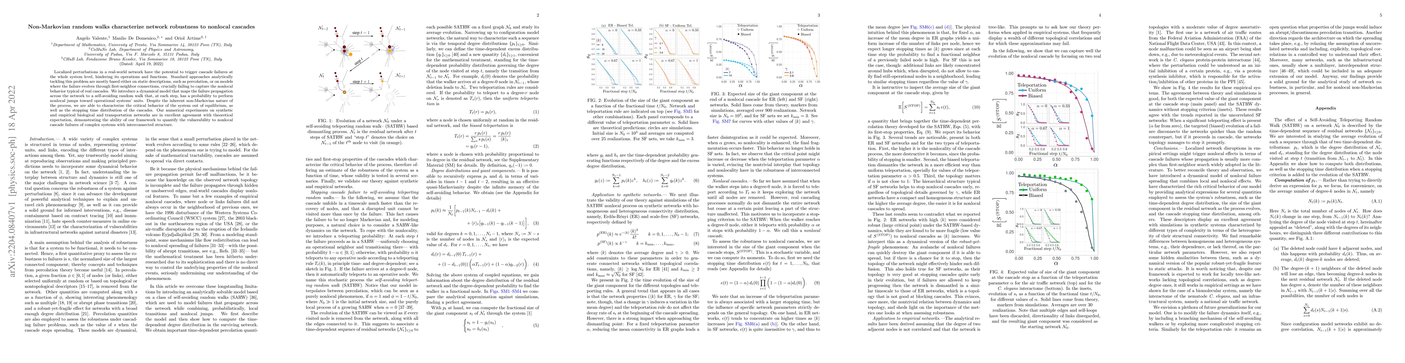 Thumbnail for Non-Markovian random walks characterize network robustness to nonlocal
  cascades