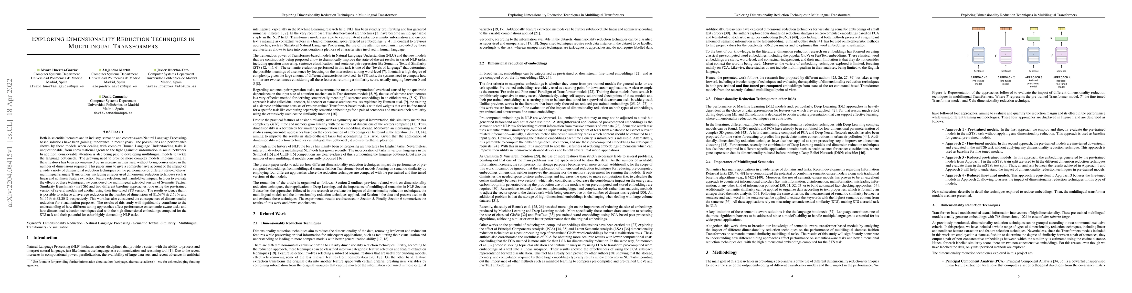 Thumbnail for Exploring Dimensionality Reduction Techniques in Multilingual
  Transformers