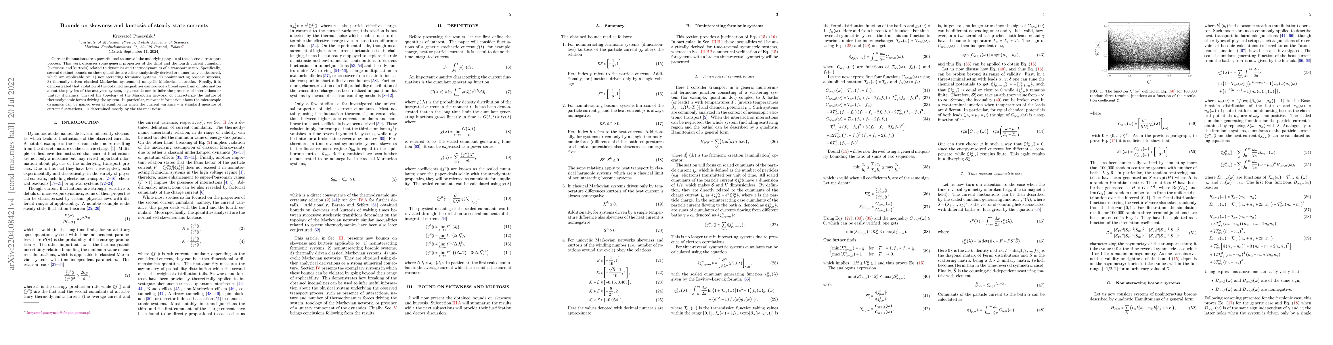 Thumbnail for Bounds on skewness and kurtosis of steady state currents