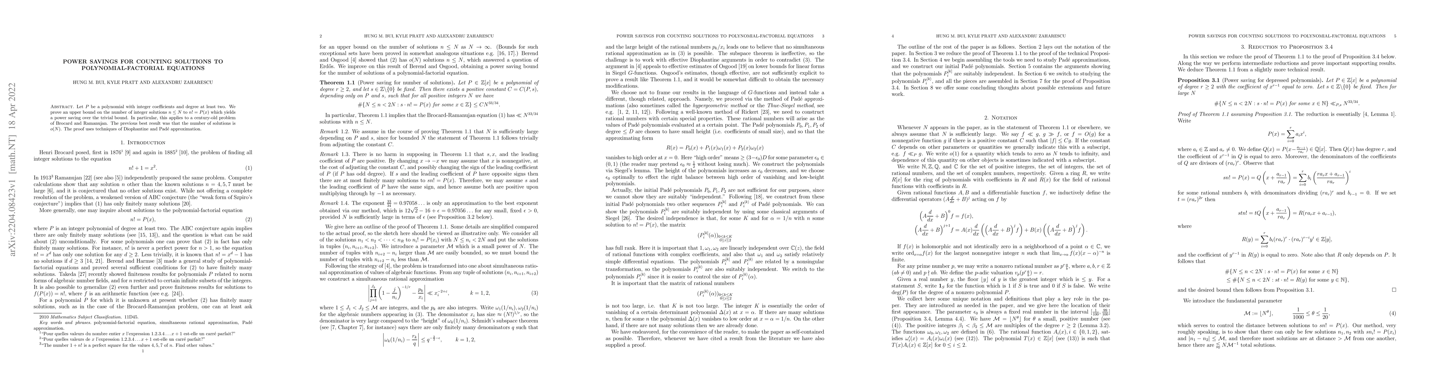 Thumbnail for Power savings for counting solutions to polynomial-factorial equations