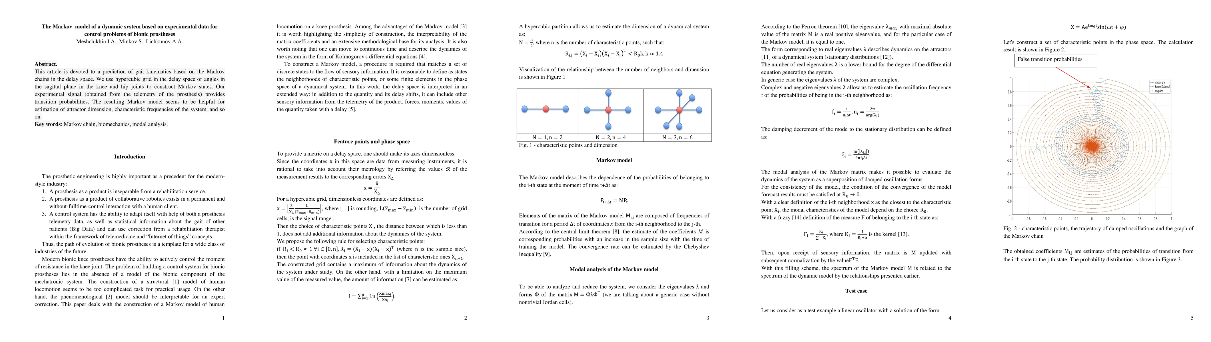 Thumbnail for The Markov model of a dynamic system based on experimental data for
  control problems of bionic prostheses