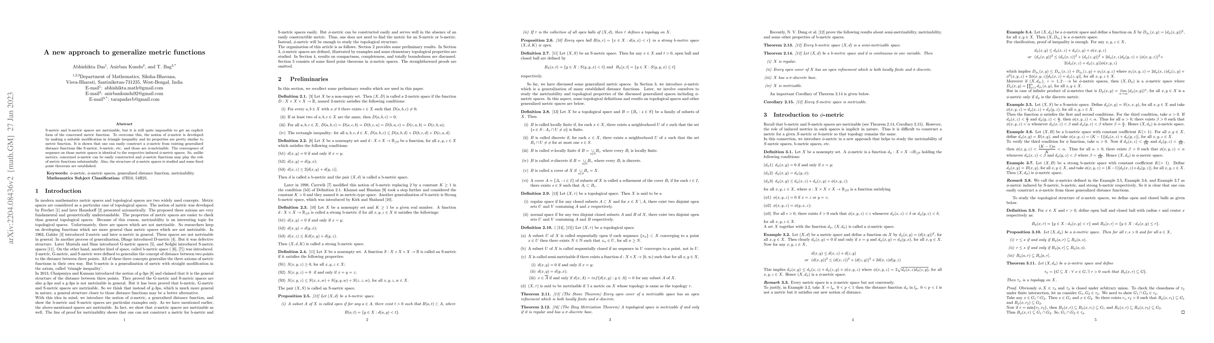 Thumbnail for A new approach to generalize metric functions