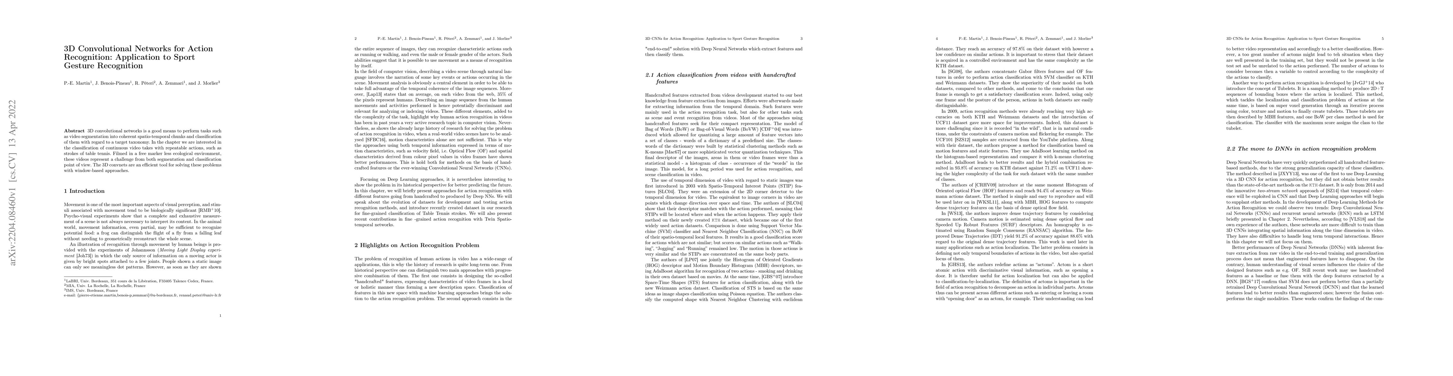 Thumbnail for 3D Convolutional Networks for Action Recognition: Application to Sport
  Gesture Recognition
