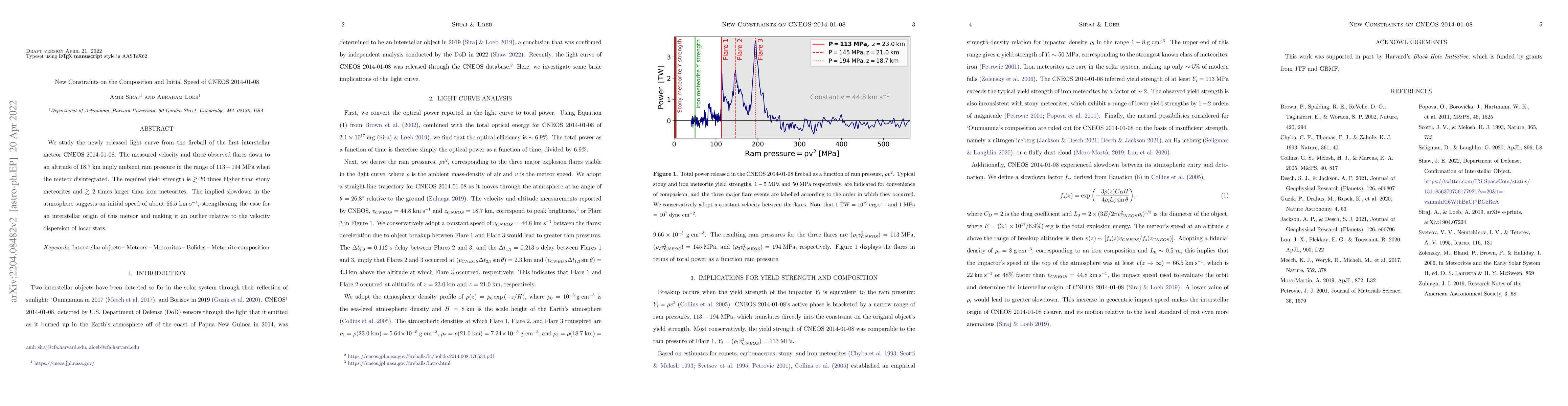 Thumbnail for New Constraints on the Composition and Initial Speed of CNEOS 2014-01-08