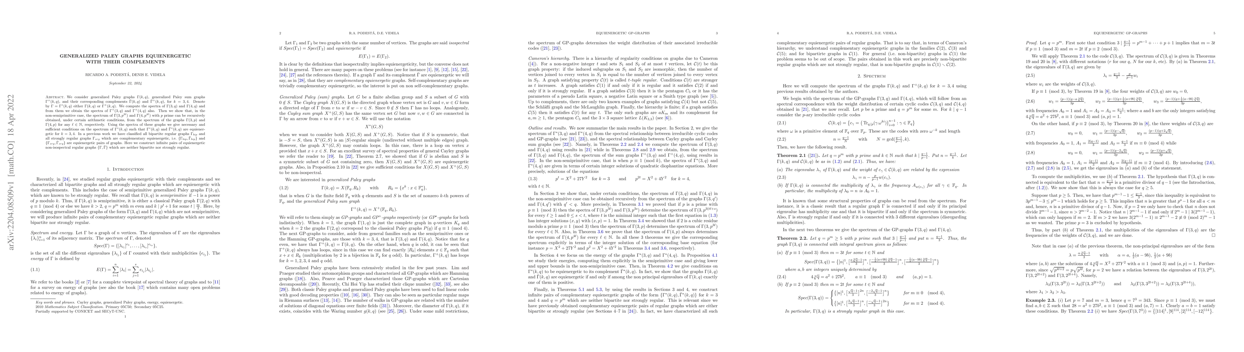 Thumbnail for Generalized Paley graphs equienergetic with their complements