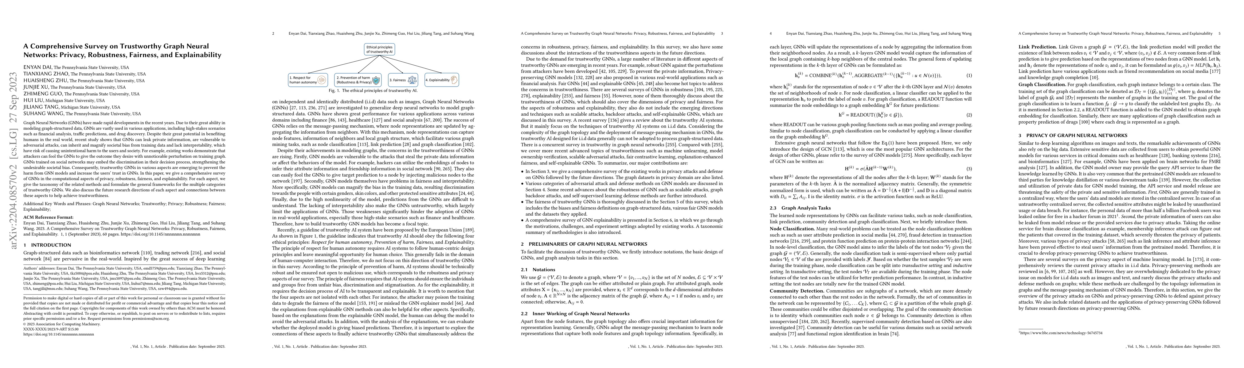 Thumbnail for A Comprehensive Survey on Trustworthy Graph Neural Networks: Privacy,
  Robustness, Fairness, and Explainability