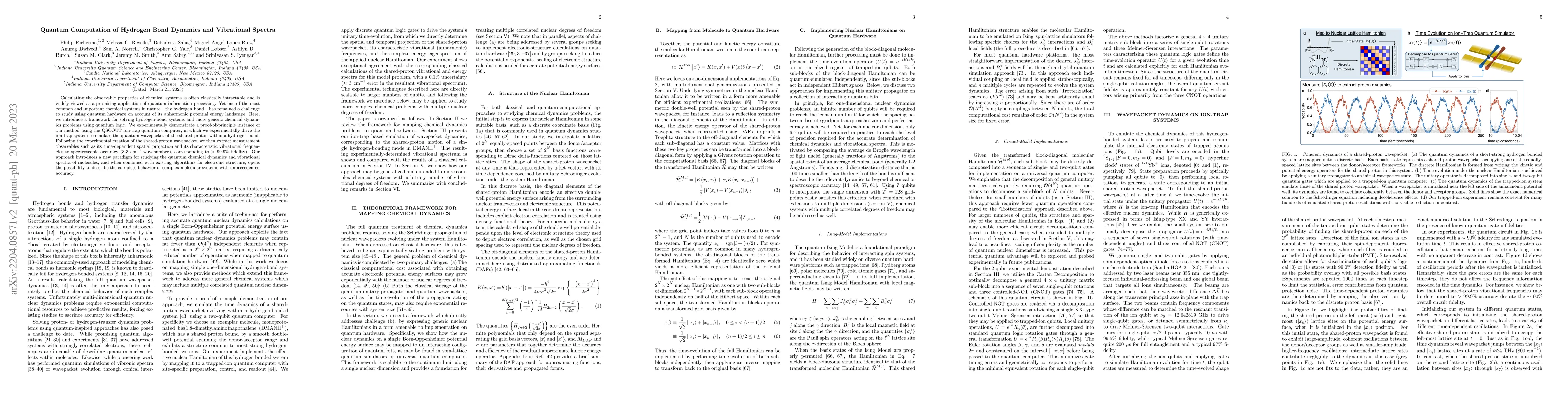 Thumbnail for Quantum Computation of Hydrogen Bond Dynamics and Vibrational Spectra