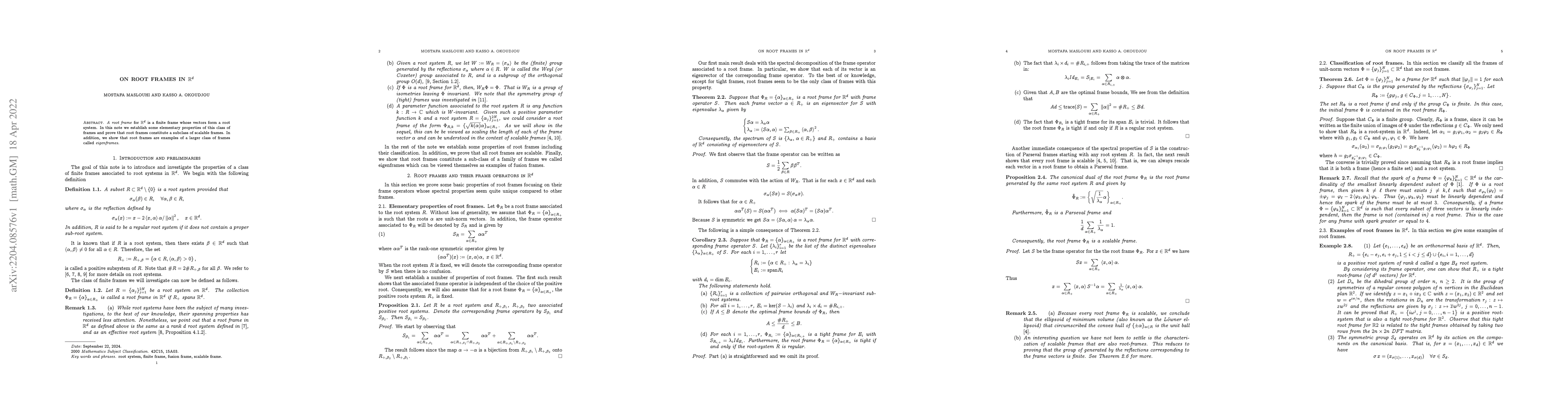 Thumbnail for On root frames in $\mathbb{R}^d$