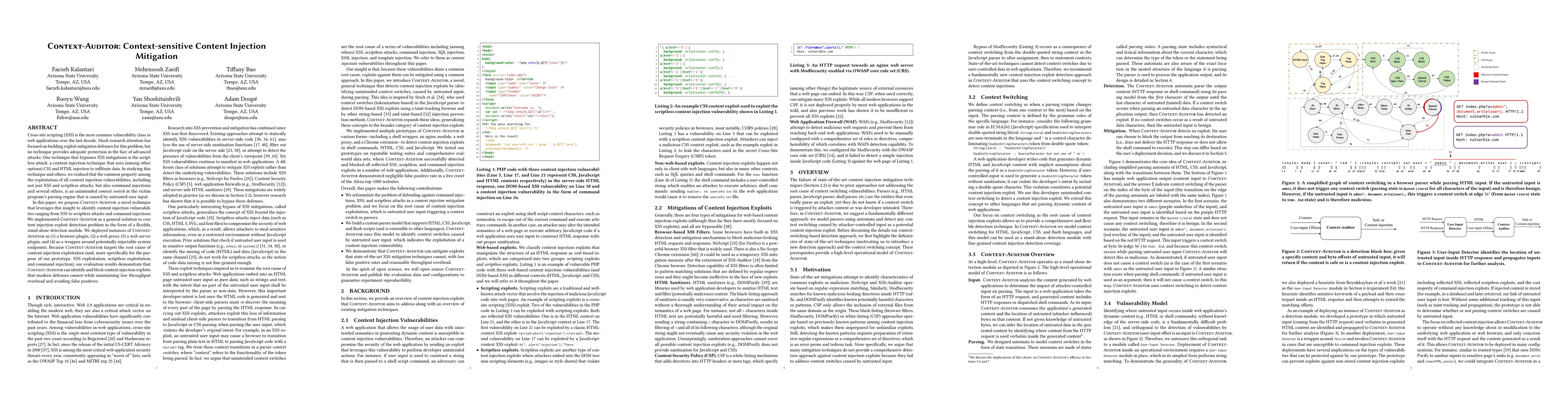 Thumbnail for Context-Auditor: Context-sensitive Content Injection Mitigation