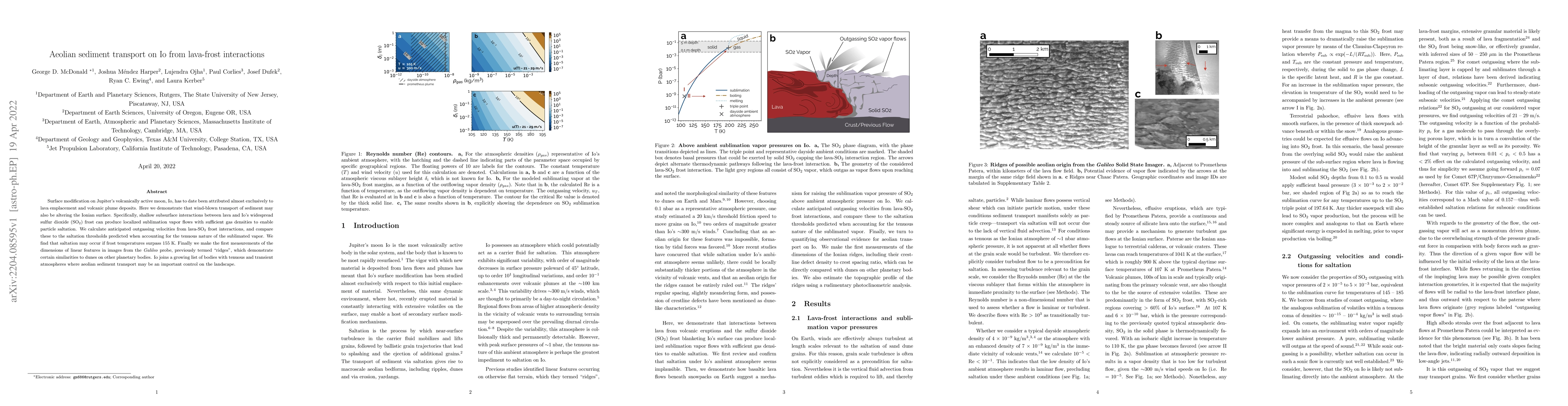 Thumbnail for Aeolian sediment transport on Io from lava-frost interactions