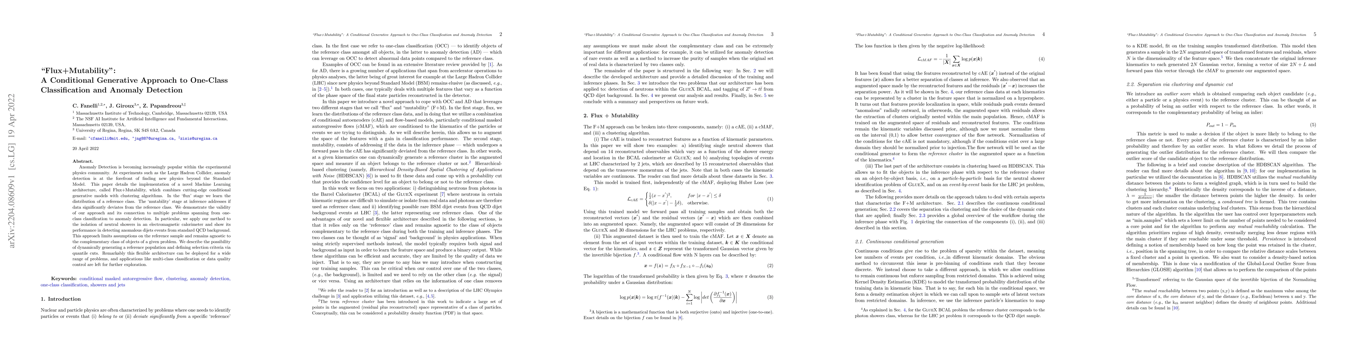 Thumbnail for "Flux+Mutability": A Conditional Generative Approach to One-Class
  Classification and Anomaly Detection