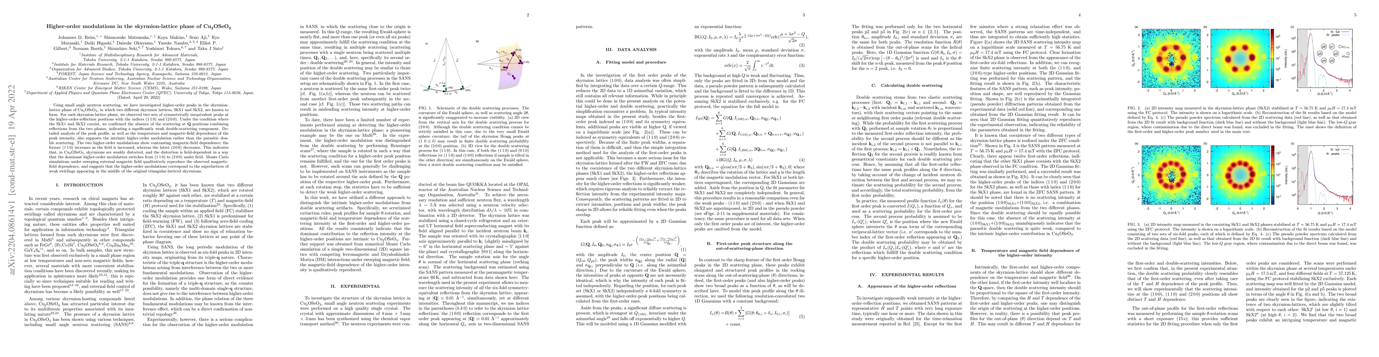 Thumbnail for Higher-order modulations in the skyrmion-lattice phase of Cu$_2$OSeO$_3$