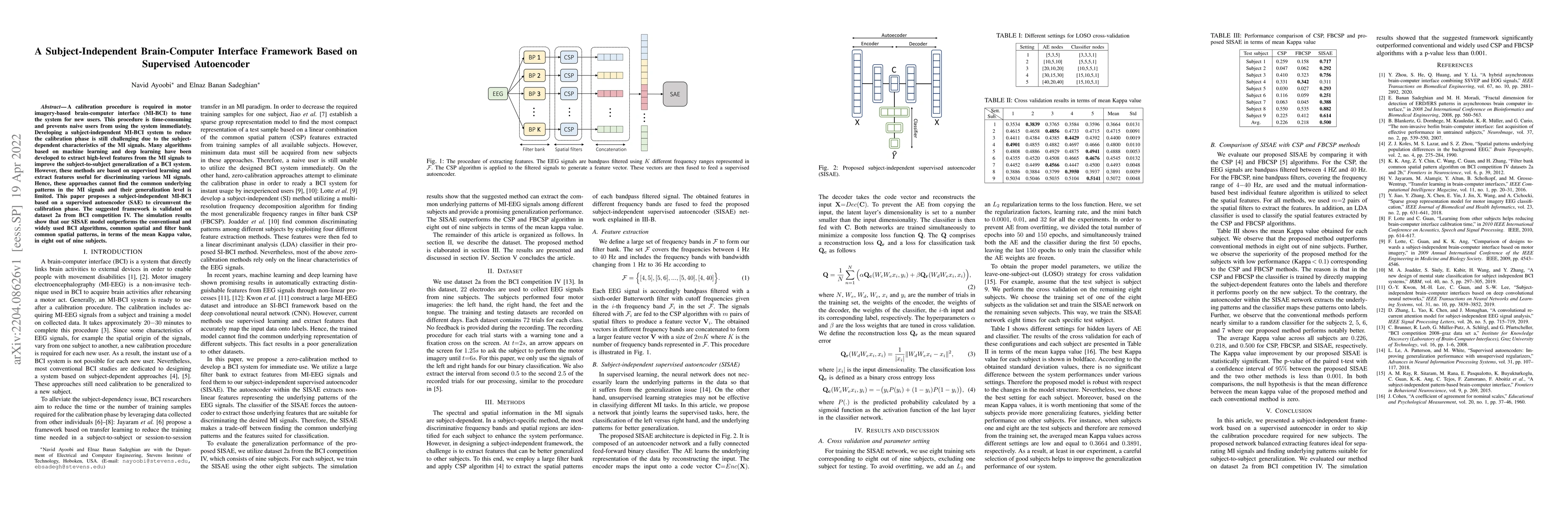 Thumbnail for A Subject-Independent Brain-Computer Interface Framework Based on
  Supervised Autoencoder