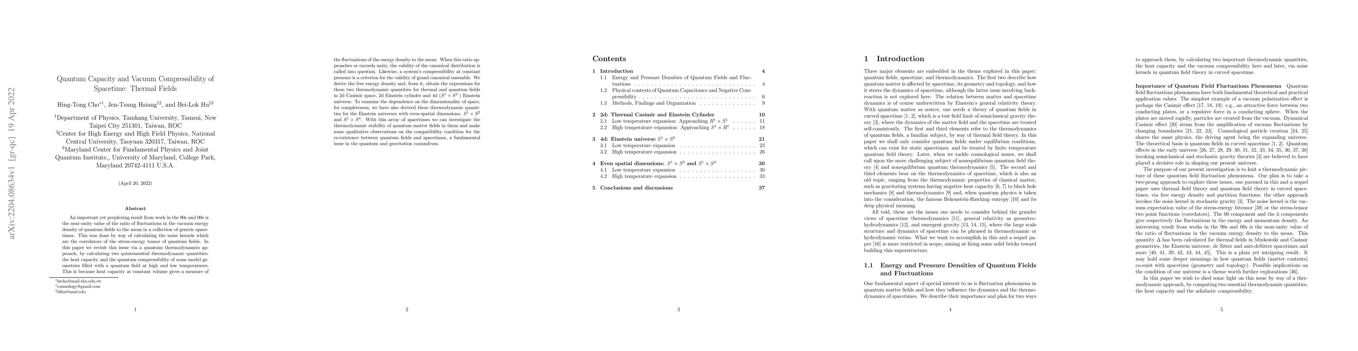 Thumbnail for Quantum Capacity and Vacuum Compressibility of Spacetime: Thermal Fields