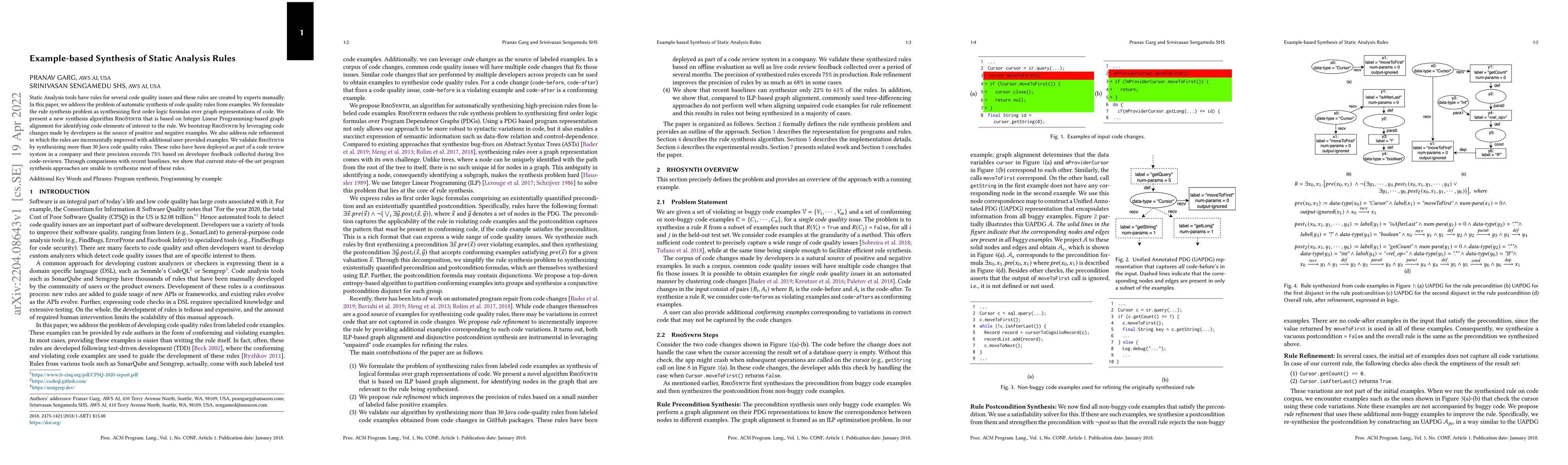 Thumbnail for Example-based Synthesis of Static Analysis Rules