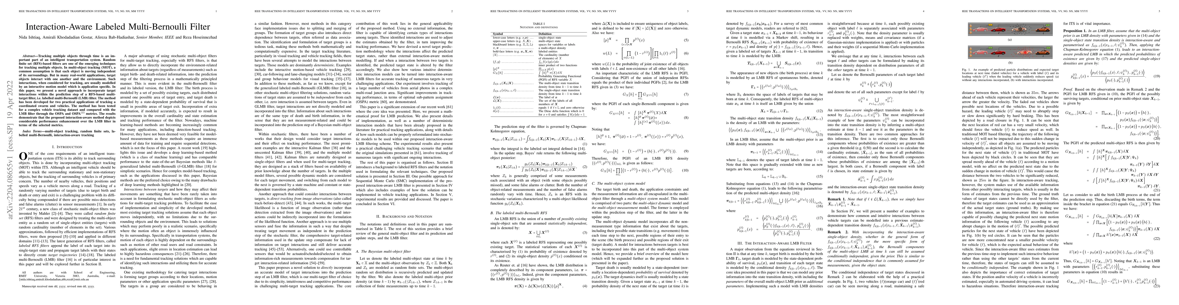 Thumbnail for Interaction-Aware Labeled Multi-Bernoulli Filter