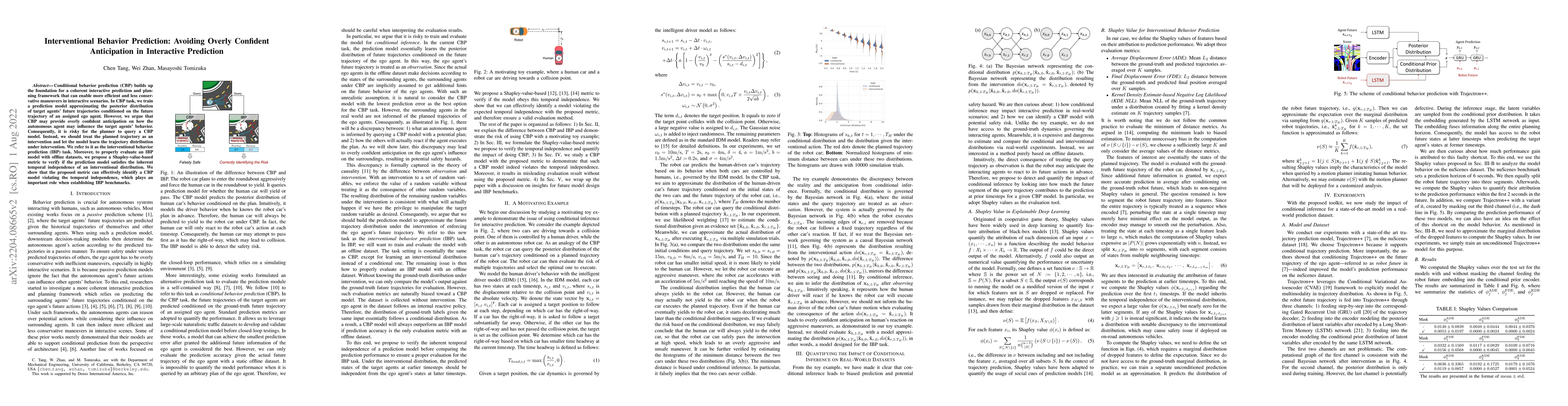 Thumbnail for Interventional Behavior Prediction: Avoiding Overly Confident
  Anticipation in Interactive Prediction