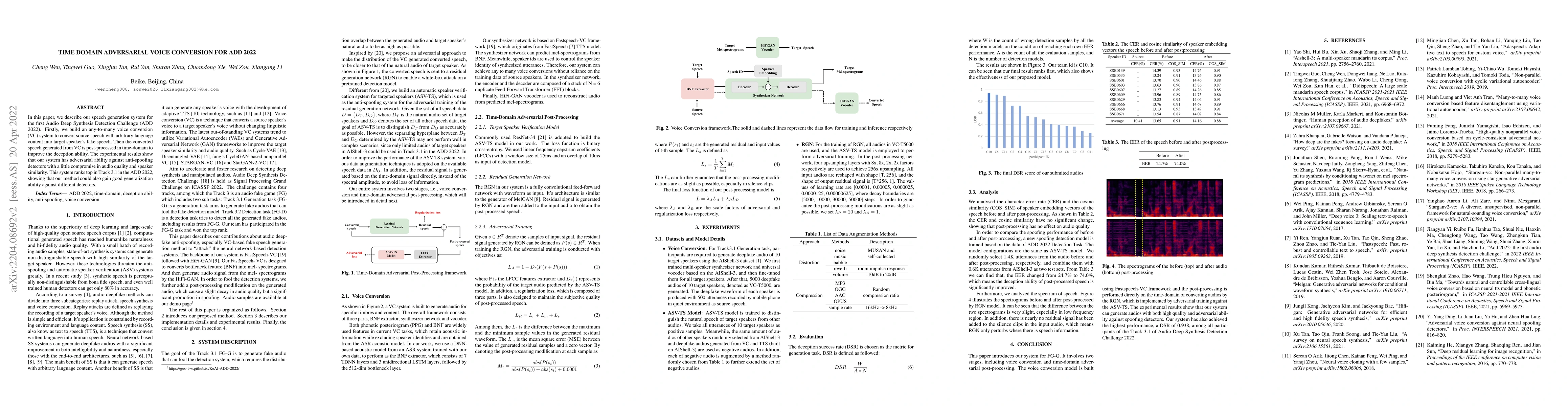 Thumbnail for Time Domain Adversarial Voice Conversion for ADD 2022
