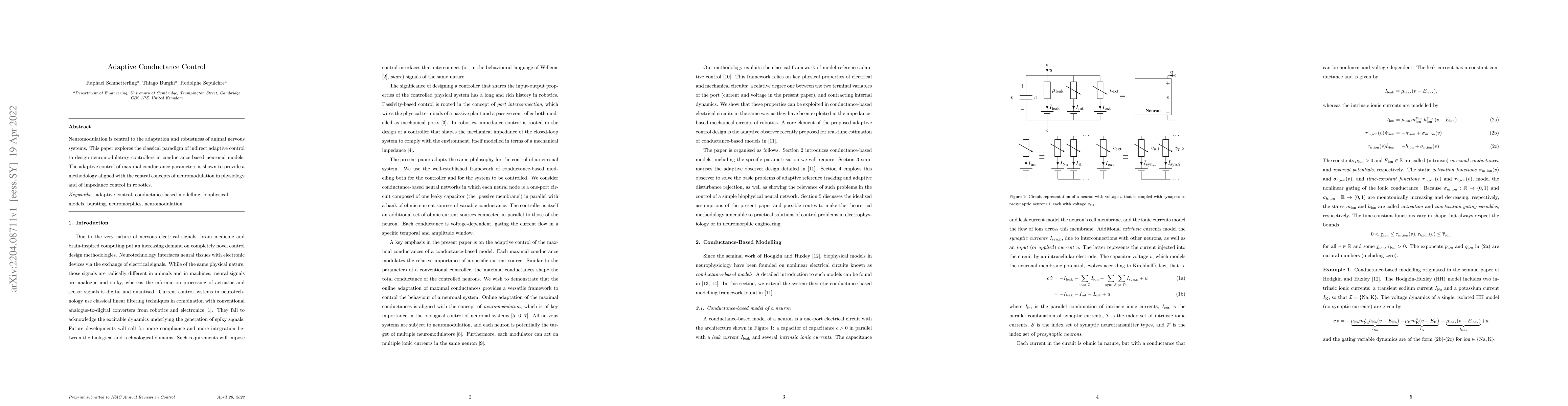 Thumbnail for Adaptive Conductance Control