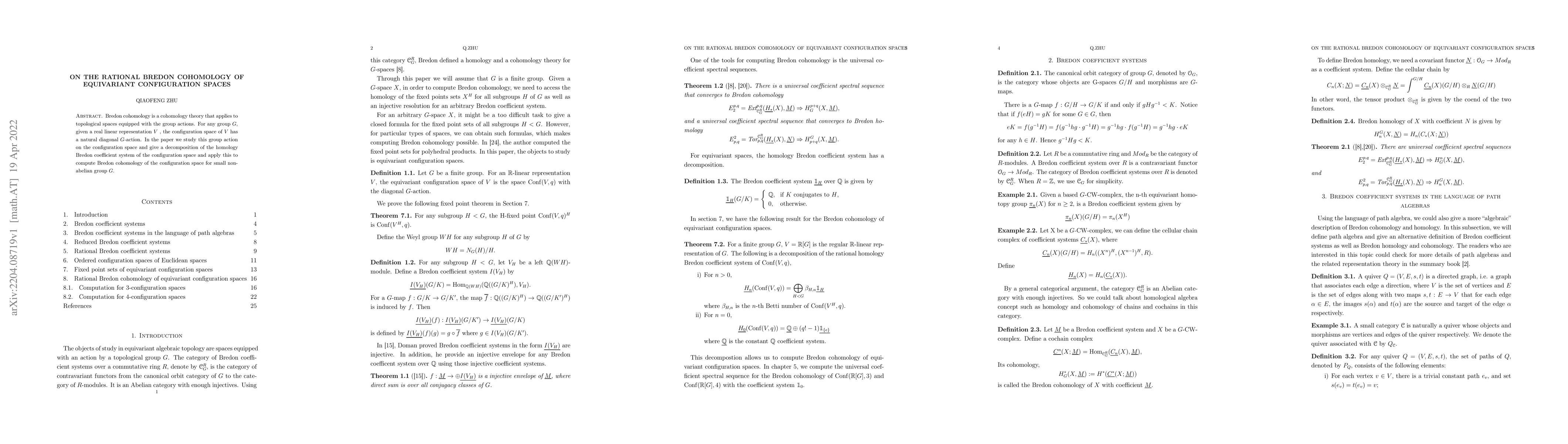 Thumbnail for On the Rational Bredon Cohomology of Equivariant Configuration Spaces