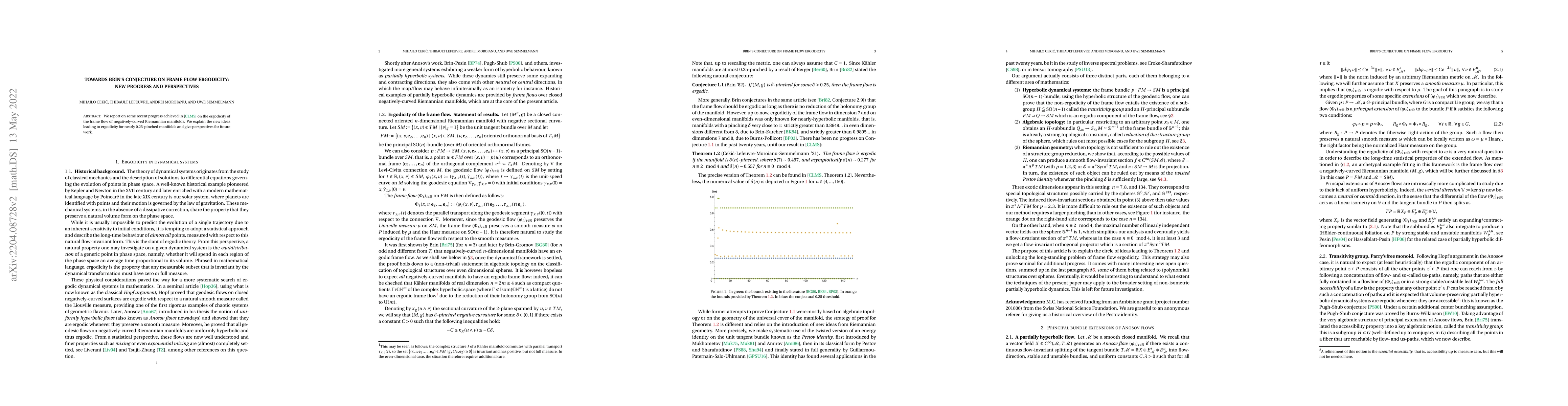 Thumbnail for Towards Brin's conjecture on frame flow ergodicity: new progress and
  perspectives