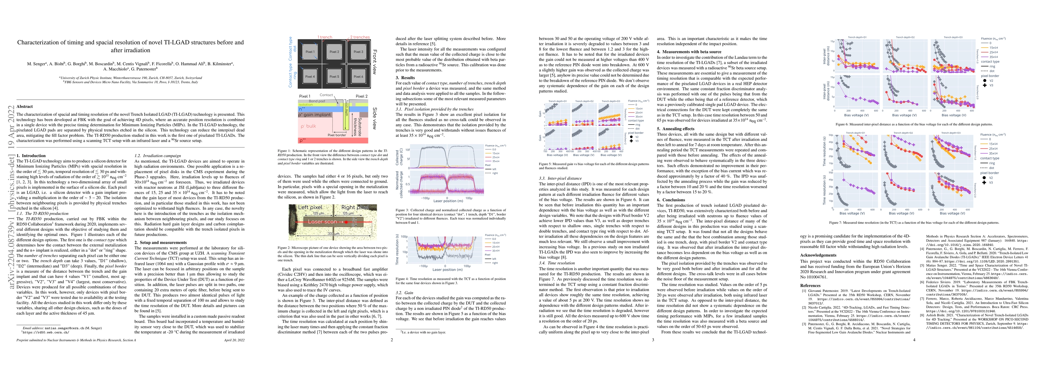 Thumbnail for Characterization of timing and spacial resolution of novel TI-LGAD
  structures before and after irradiation