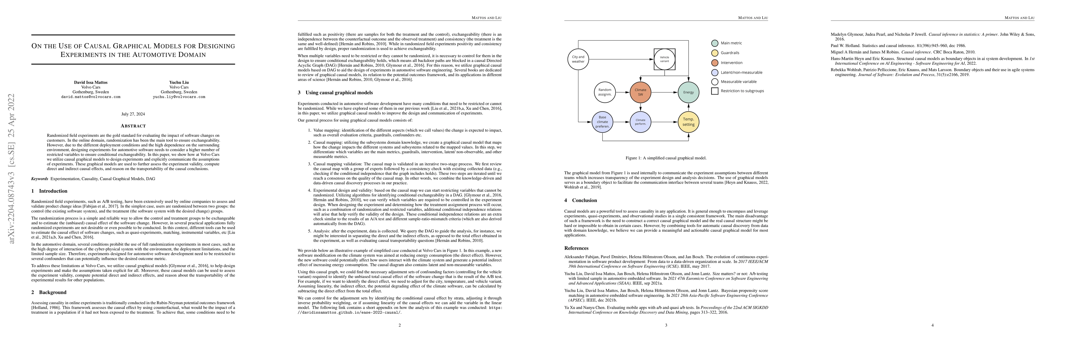 Thumbnail for On the Use of Causal Graphical Models for Designing Experiments in the
  Automotive Domain