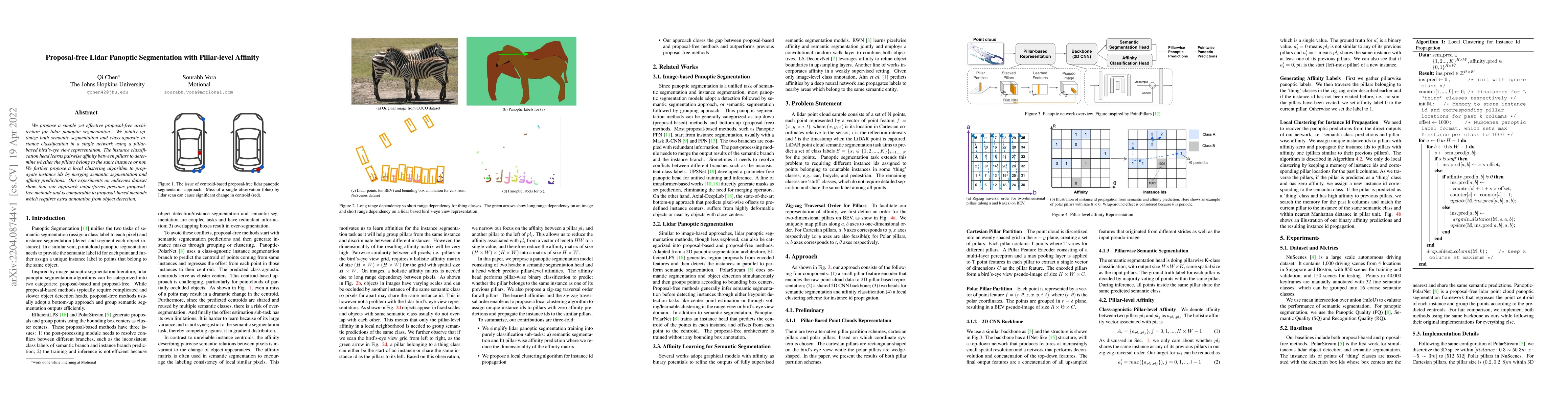 Thumbnail for Proposal-free Lidar Panoptic Segmentation with Pillar-level Affinity